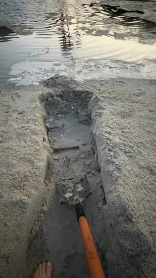 Break the berm - draining the lagoon