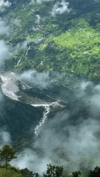 The sheer force of a flash flood in Nepal