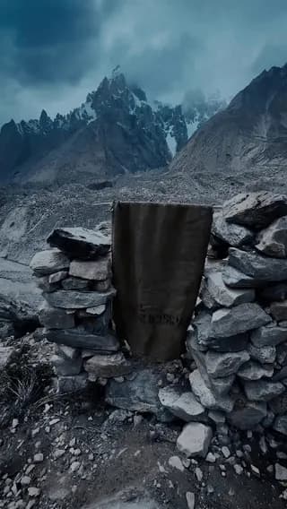 A toilet on the trail in Pakistan.