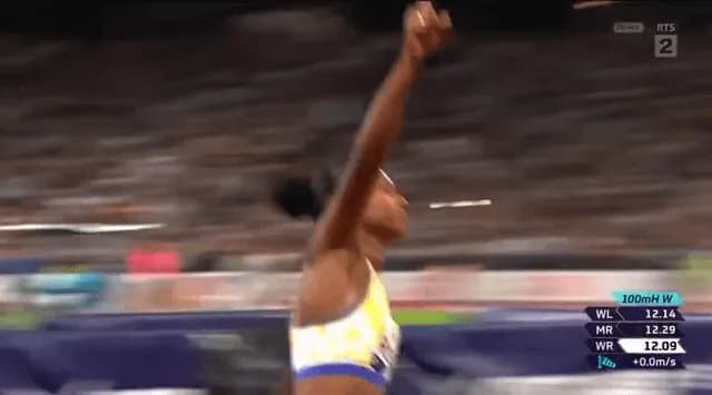 Masai Russell runs 12.09 to break the 100 meter hurdles World Record!