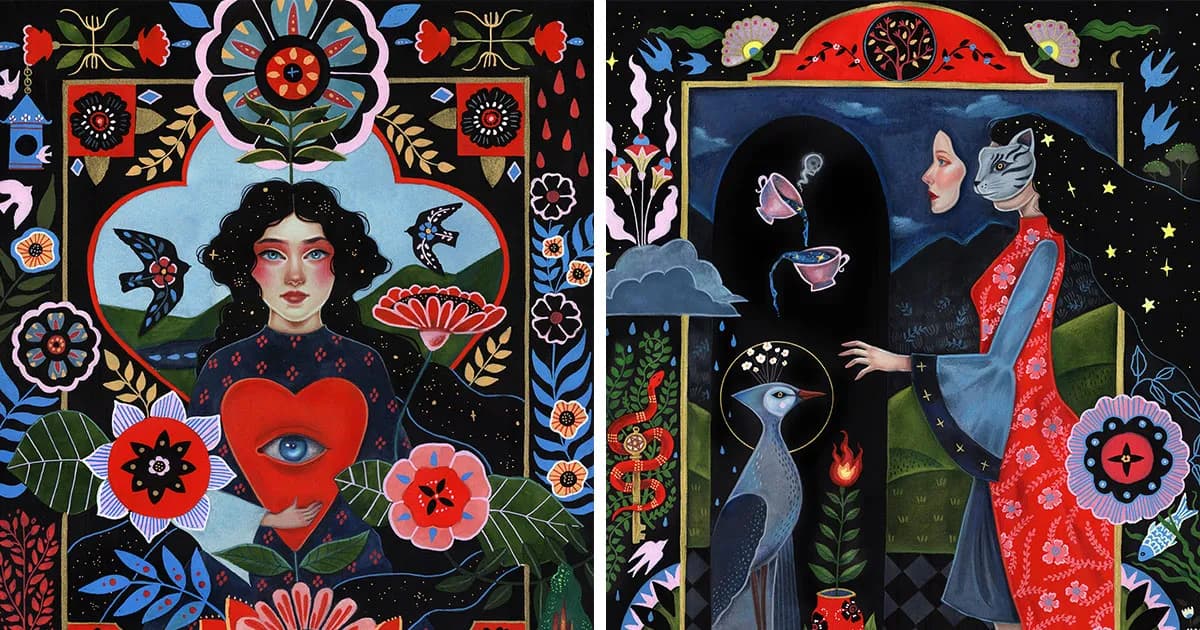 24 Folk-Inspired Artworks By Aunia Kahn Where Traditions, Symbolism, And Imagination Collide