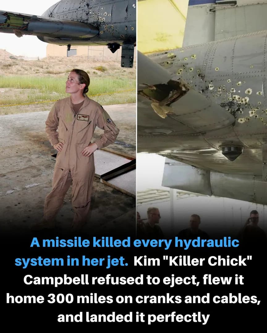 When a missile destroyed her A-10's hydraulics, the checklist told Captain Kim Campbell to eject over hostile Baghdad. Instead, she manually flew the crippled jet 300 miles back to base using pure mus