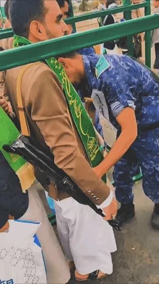 Security checkpoint in Sana'a, Yemen
