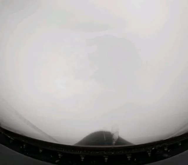 The "Stadium Effect" inside the eye of a Category 5 Hurricane, captured by USAF Hurricane Hunters.