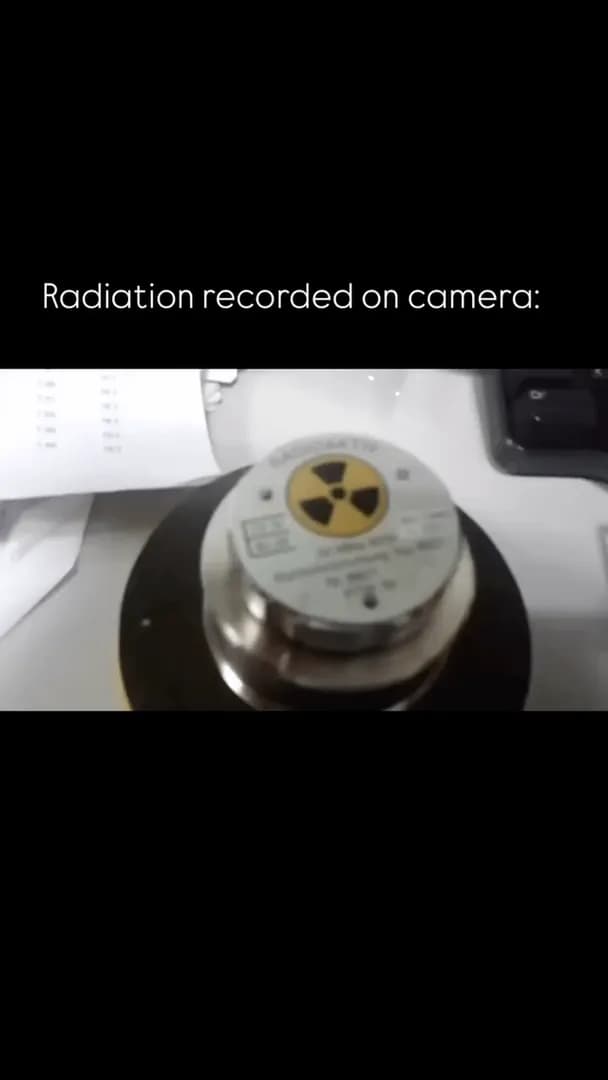 Every white dot you see is one of the radiation particle hitting the camera.