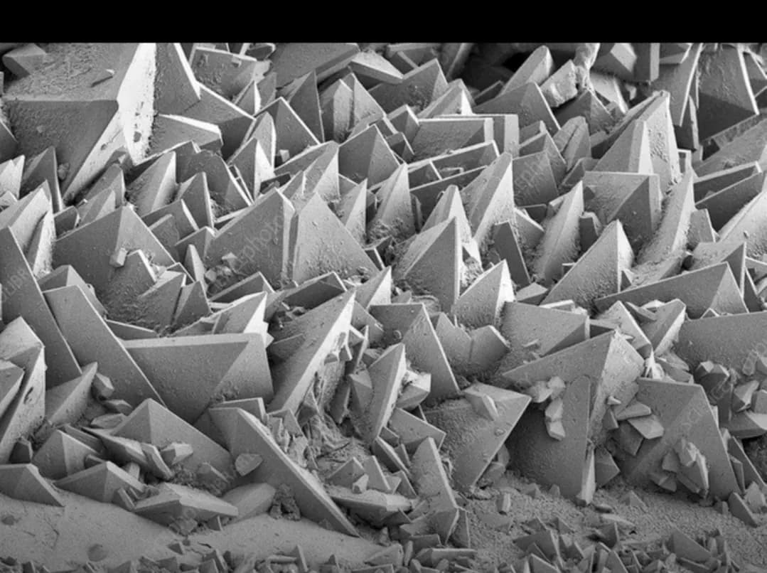 Kidney stone under microscope