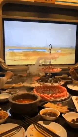 Restaurant provides artificial train-ride ambience while dining