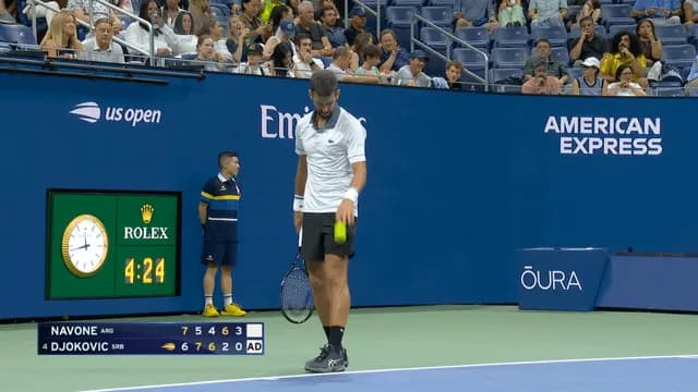 Novak Djokovic can't hold back the tears as he heads towards an early US Open exit, losing to Mariano Navone in over 4 hours
