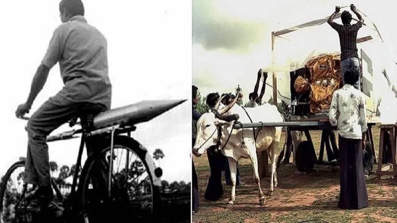 India's first rocket was brought on a cycle and a bullock cart.