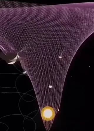 The sun's gravity holds the planets together just like this.