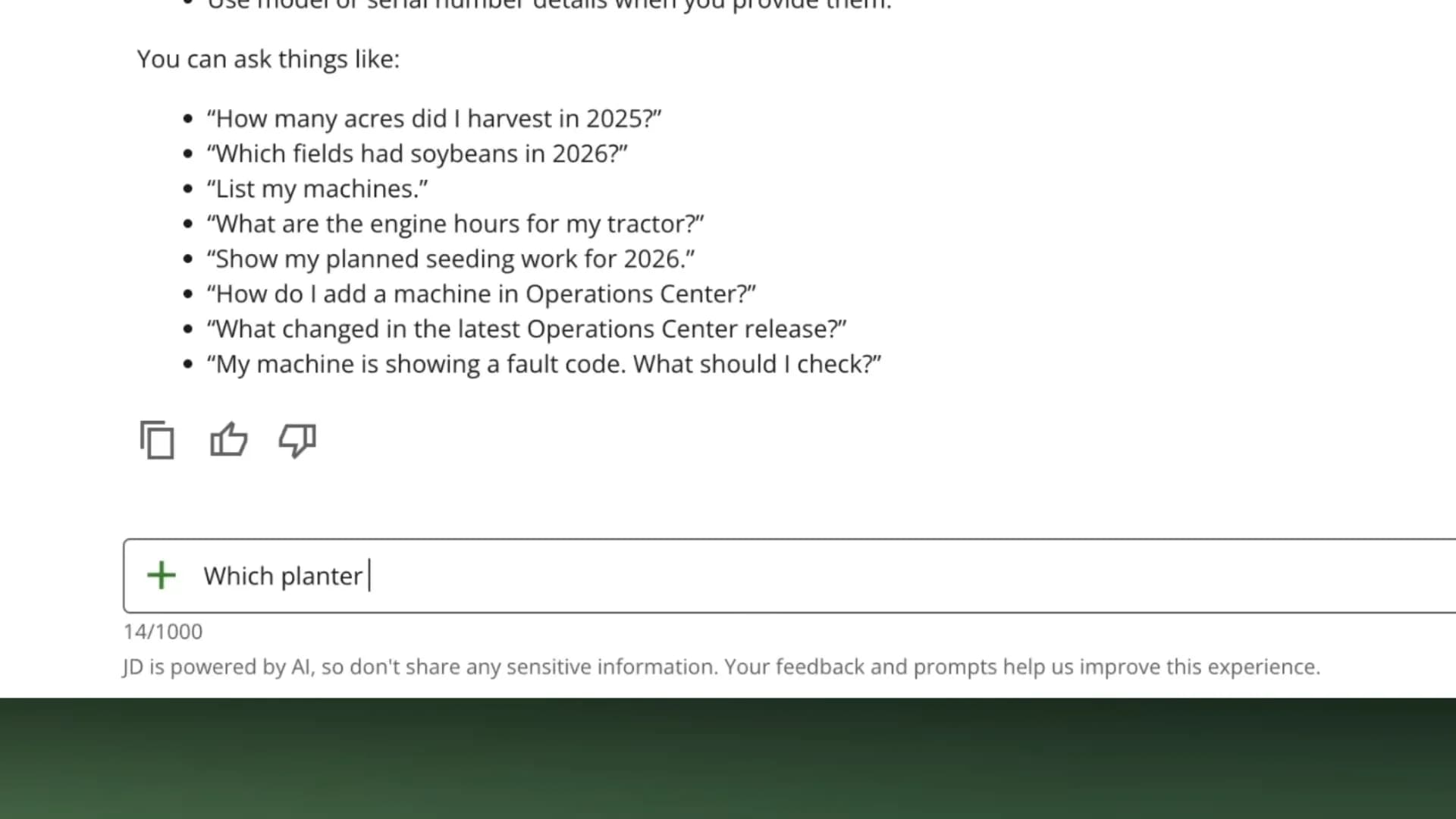 John Deere launched an AI chatbot for farmers