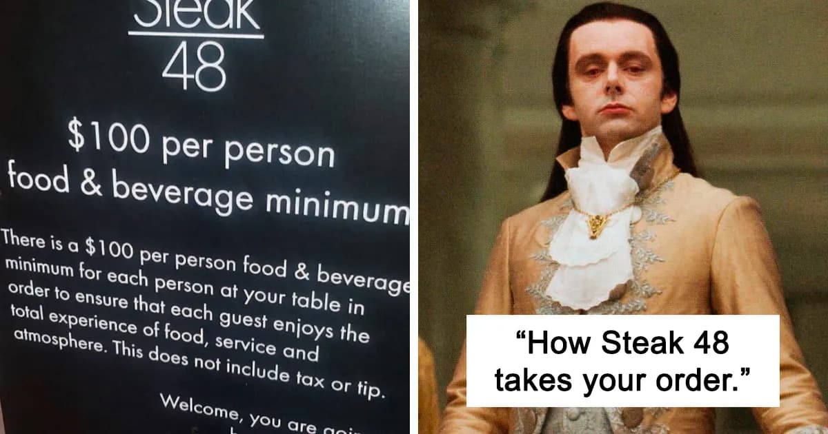 Dining Controversy: Steakhouse Criticized For $100 Minimum Sign