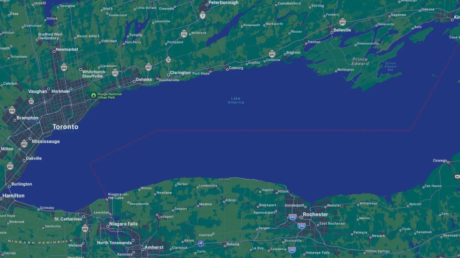 Lake Ontario is now