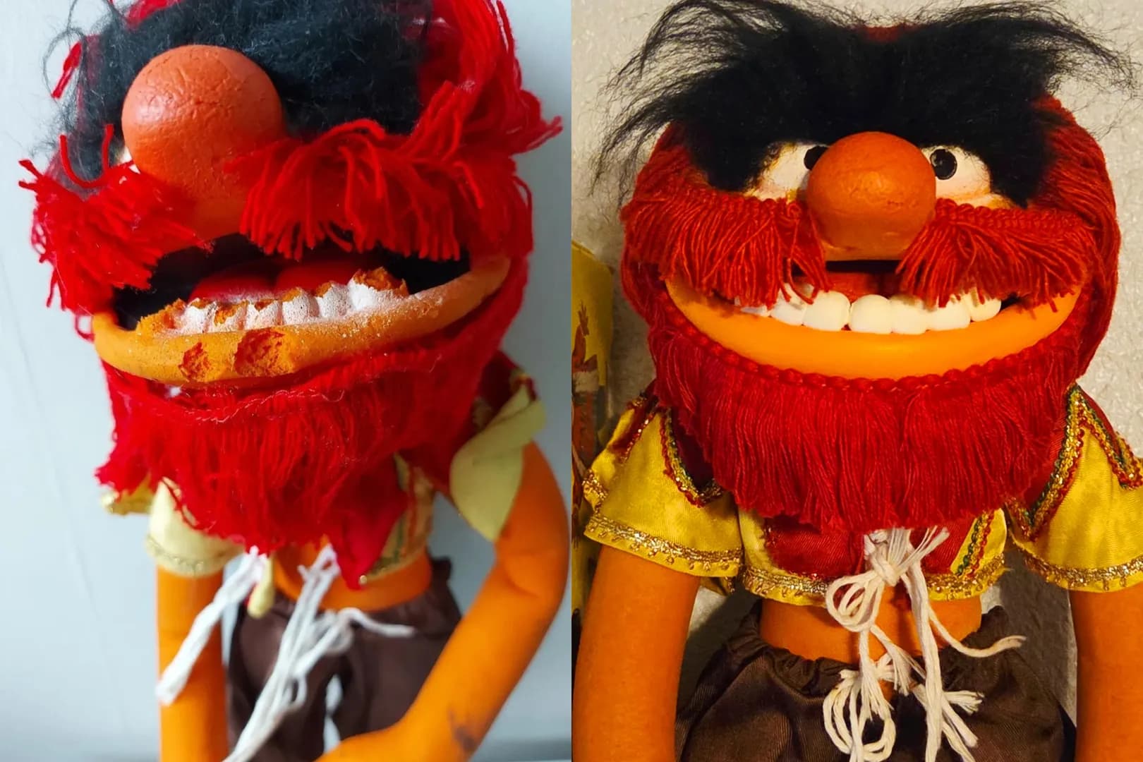 I refurbished this Bendy Toys Animal doll from the 1970s.