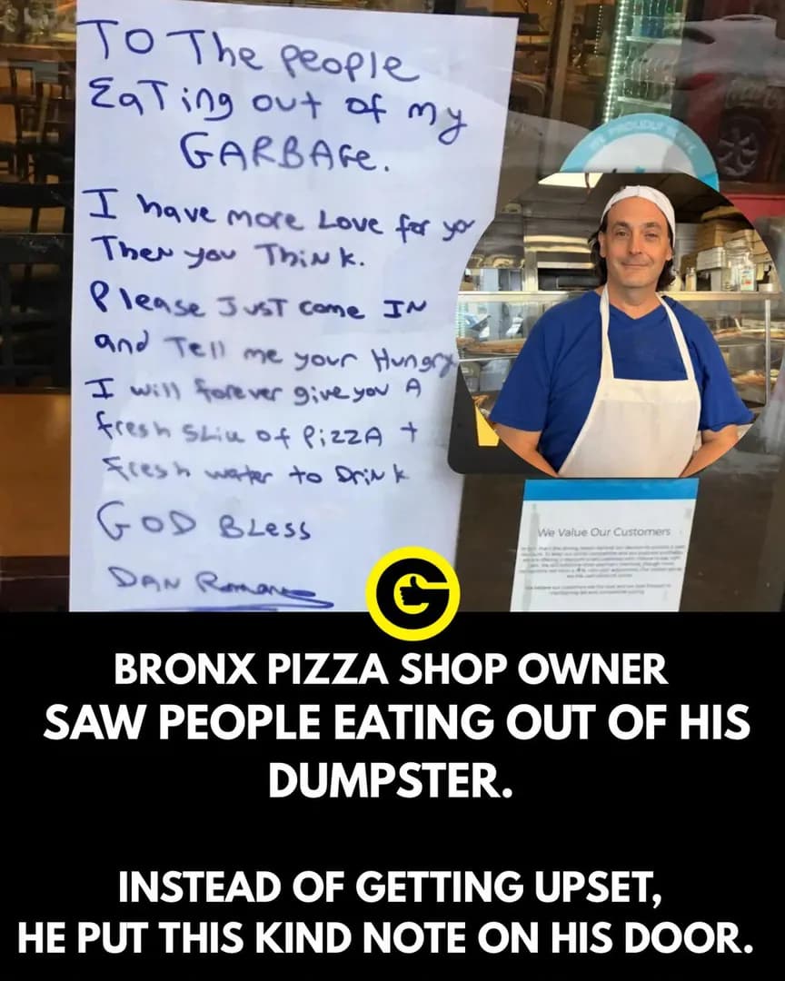 This pizza shop owner saw people searching through his dumpster for food and chose kindness instead of judgment