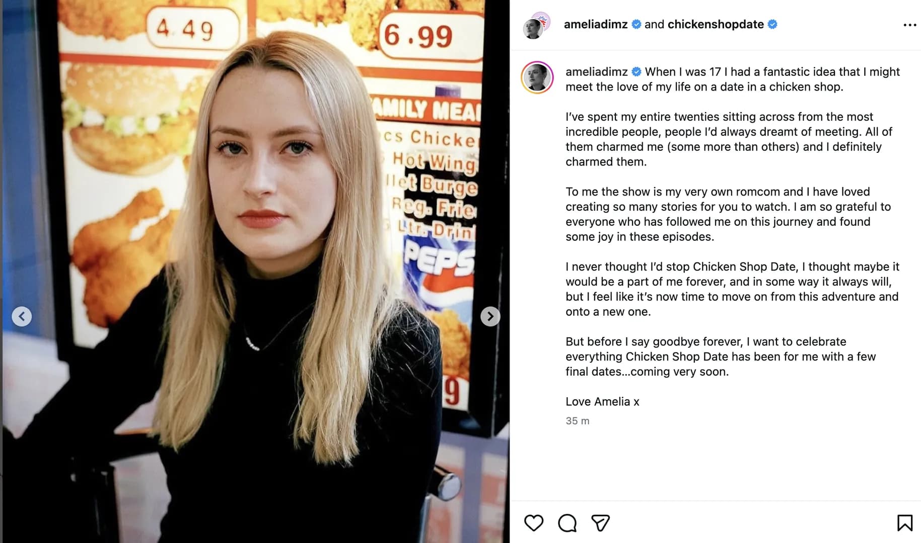 'Chicken Shop Date' creator Amelia Dimoldenberg announces show's final season