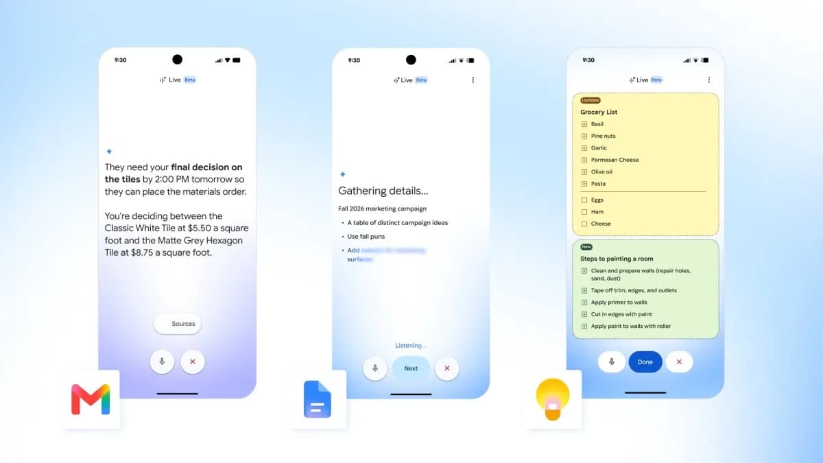 Google launches AI voice features in Gmail, Docs, and Keep | TechCrunch