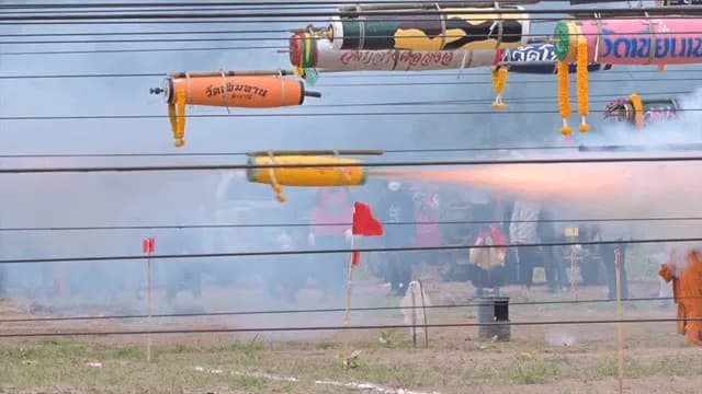 Target shooting with rockets in Thailand