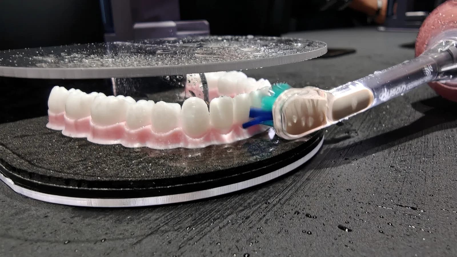 I flossed fake teeth with Dyson