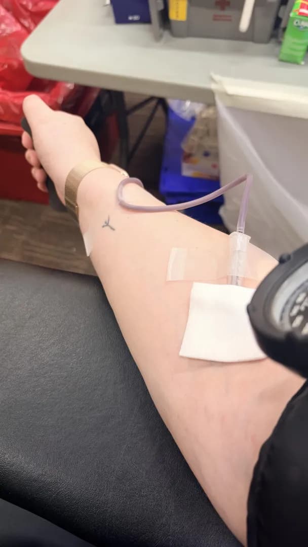 I donated blood for the first time!