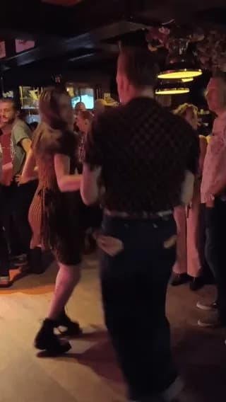 Me and my girlfriend dancing to live rockabilly music