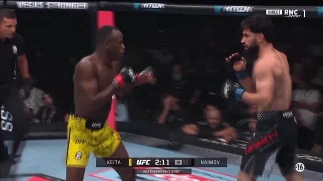 Losene Keita knocked out Muhammad Naimov in round 1 of their UFC Paris match.