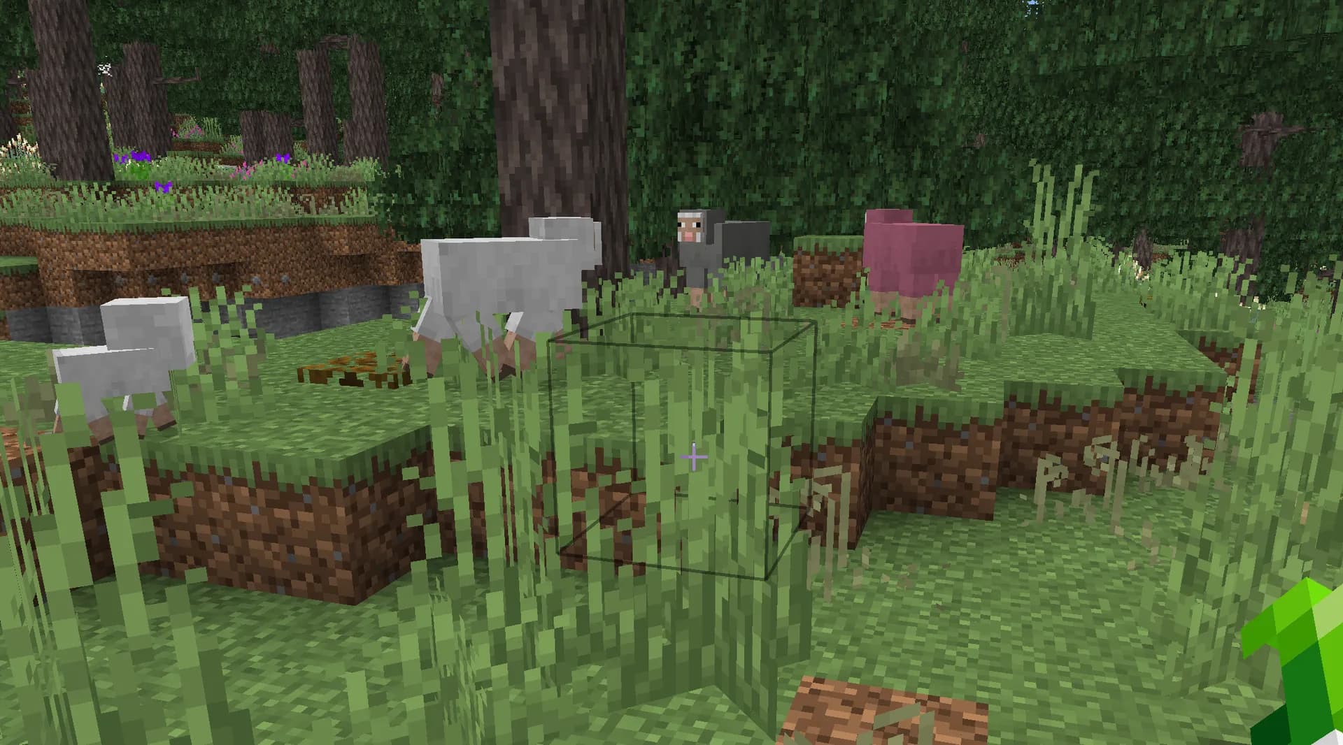 [OC] I was having a bad night and then i found a pink sheep in Minecraft for the first time in years