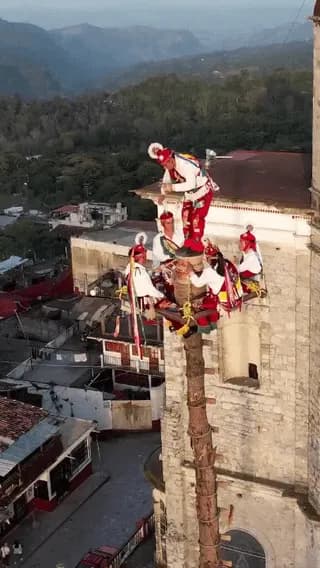 The village of Cuetzalan, Mexico, is famous for its voladores, the “flying” dancers who spin around a tall pole in an ancient and spectacular ceremony created 450 years ago to appease the gods and bri