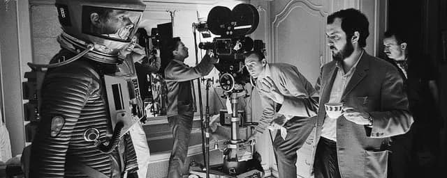 TIL 2001: A Space Odyssey used a $750,000 rotating spacecraft set that was 38 feet across and spun at up to 3 mph. The camera rotated 360° with the set, making actors appear to walk up the walls and a