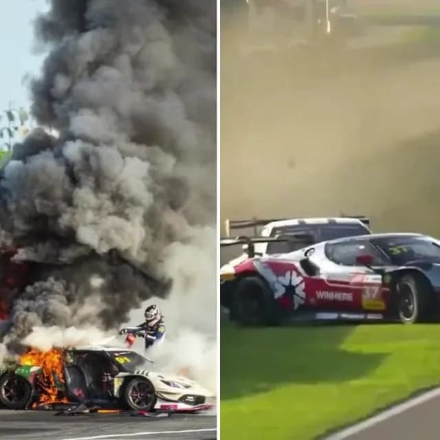 Racing driver Ollie Millroy says competitor Loek Hartog saved his life by pulling him from a burning car after a fiery crash in China. Millroy suffered multiple injuries but says, โI owe you my life.โ