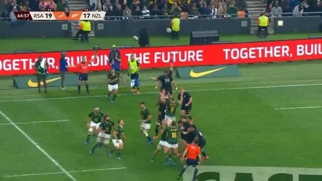 The maul try from the third test between South Africa and New Zealand.