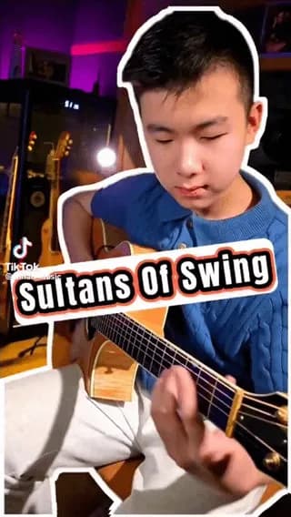 He’s playing both parts of one of the most challenging guitar parts of all time - Dire Straits’ “Sultans of Swing” - and making it look effortless 👀 Pretty cool, man.