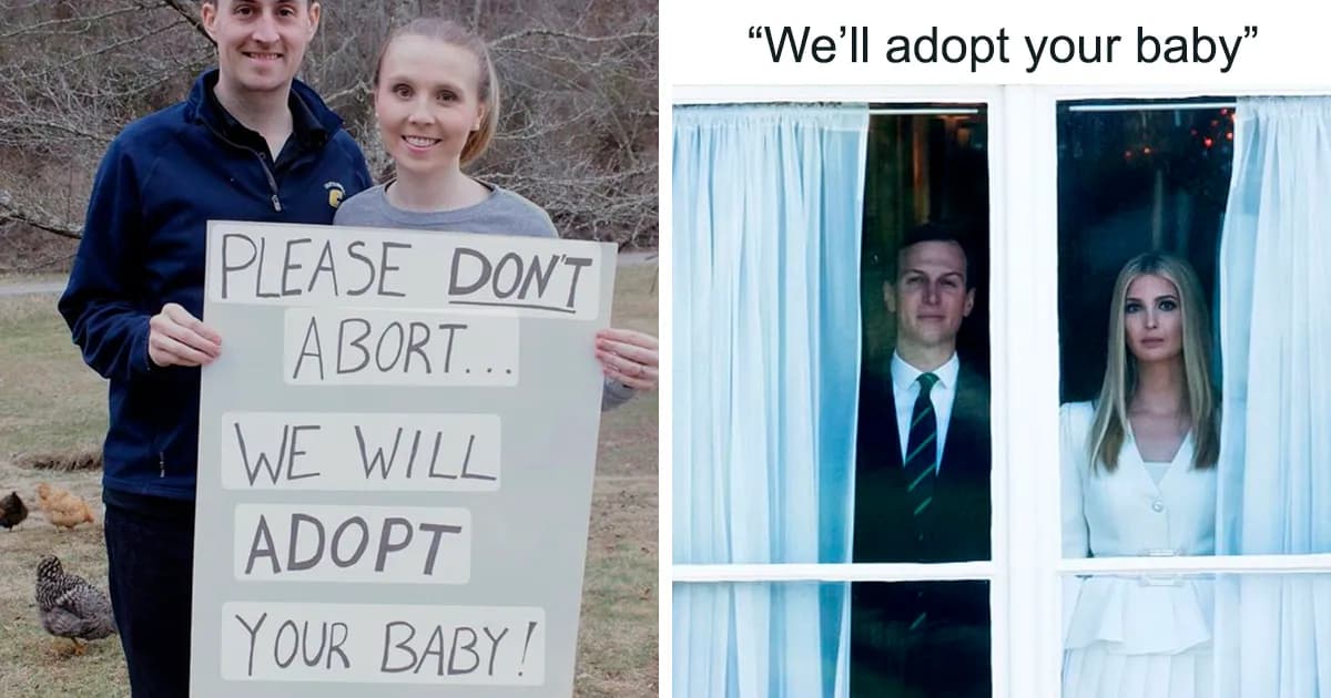Social Media Reacts: 25 Posts About The Viral “Adopt Your Baby” Sign