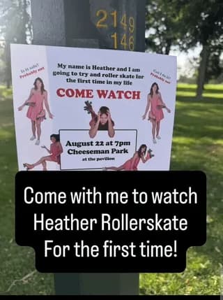 A Denver community came to support a woman try something new 🛼🛼