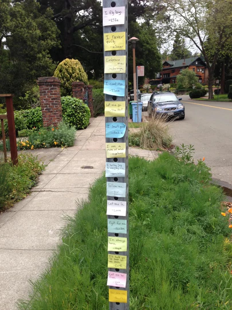 Went for a walk and came across these post-it notes that made my day!