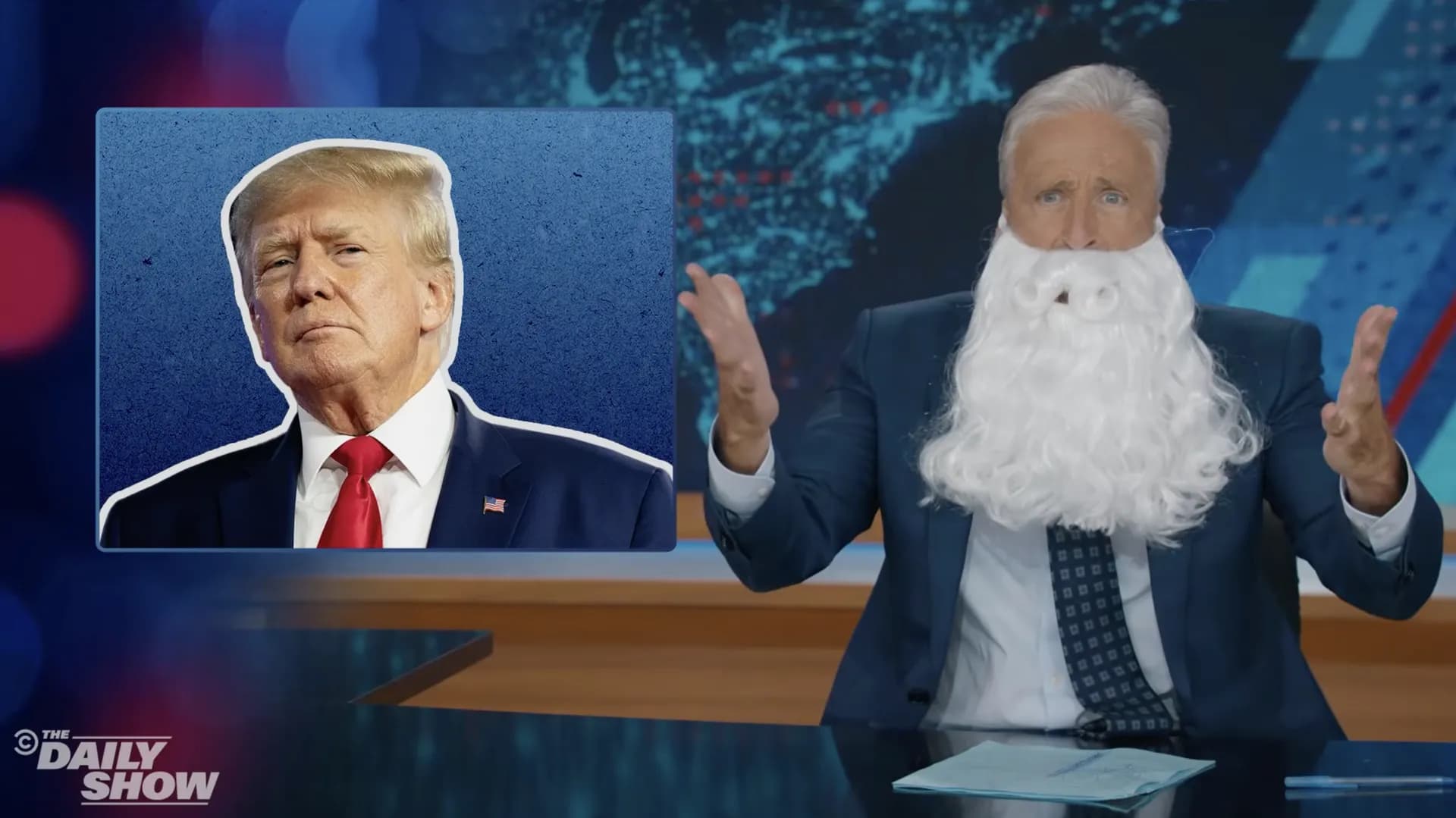 Jon Stewart recaps everything Trump has done in the month he's been away