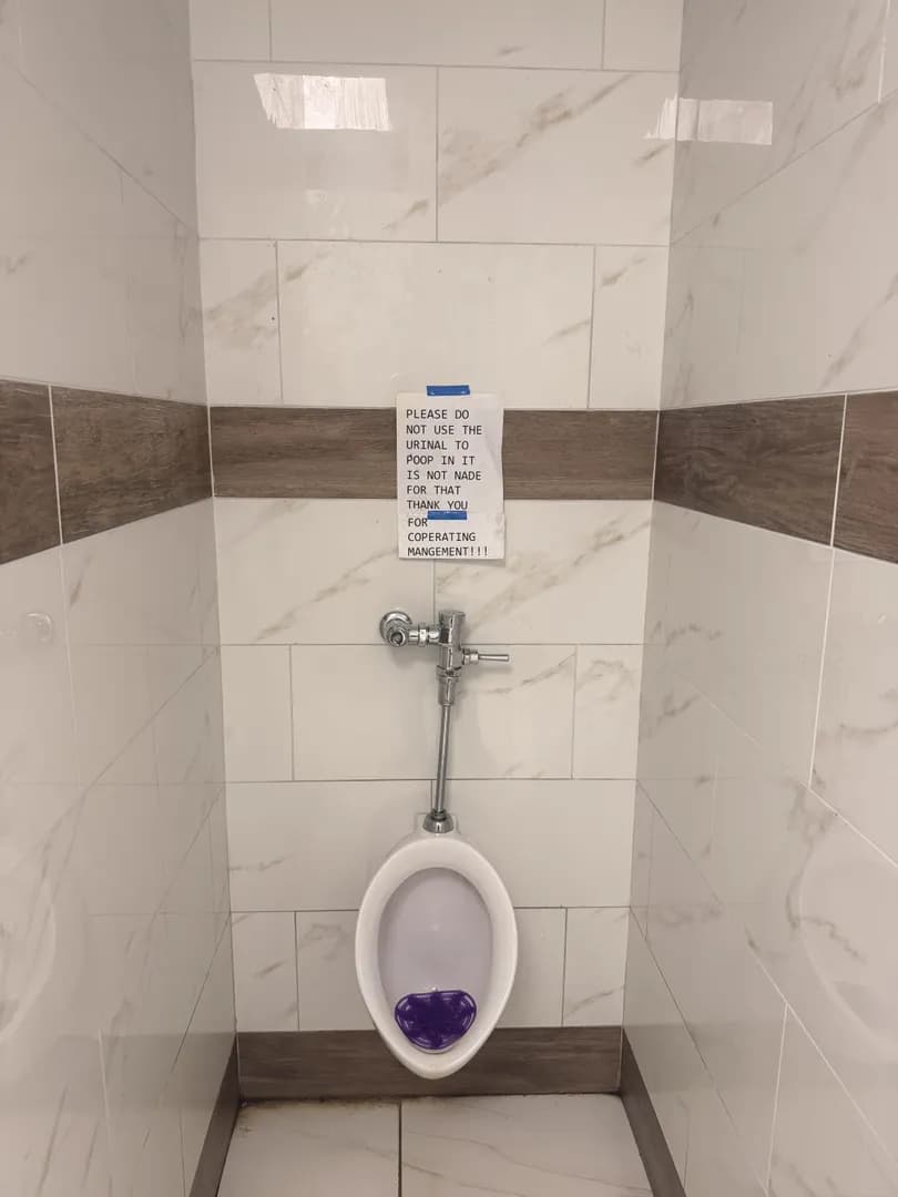 So many things wrong with this. Got to love Texas bathrooms.