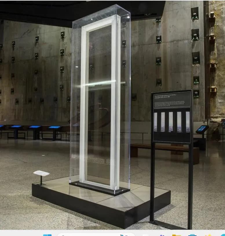 Out of more than 40,000 windows in the World Trade Center, this is the only one that survived