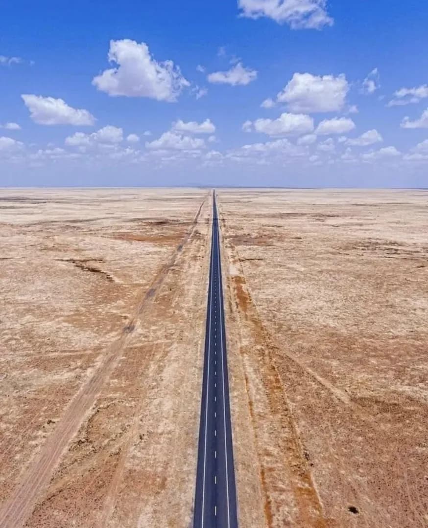 Saudi Arabia’s Highway 10 has the world’s longest straight stretch of road, running about 240 km (149 miles) without a bend.