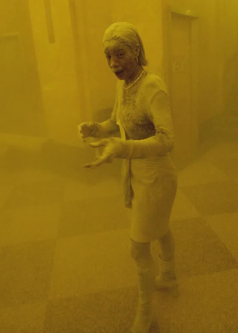 Marcy Borders - "Dust Lady" after escaping the North Tower of the World Trade Center on 9/11. She would die of cancer at age 42.