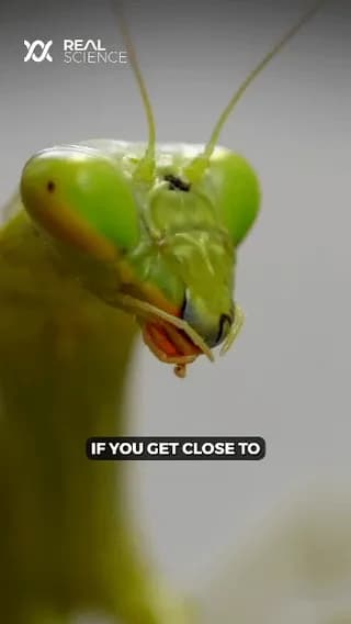 The reason why Mantis eyes looks like it's staring at you is because of an Optical Phenomena in its eyes