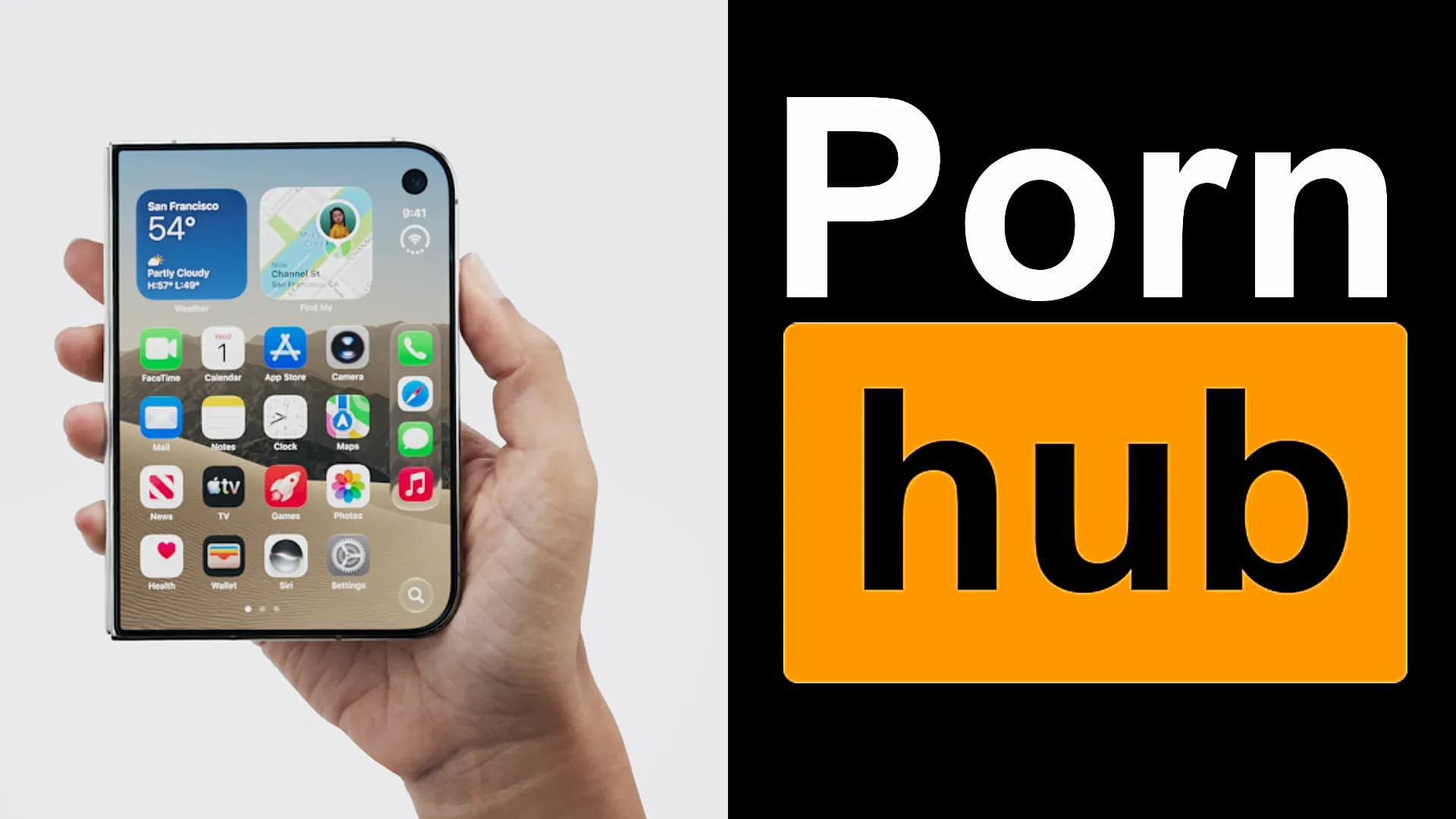 Pornhub viewers left in droves to see Apple's foldable iPhone