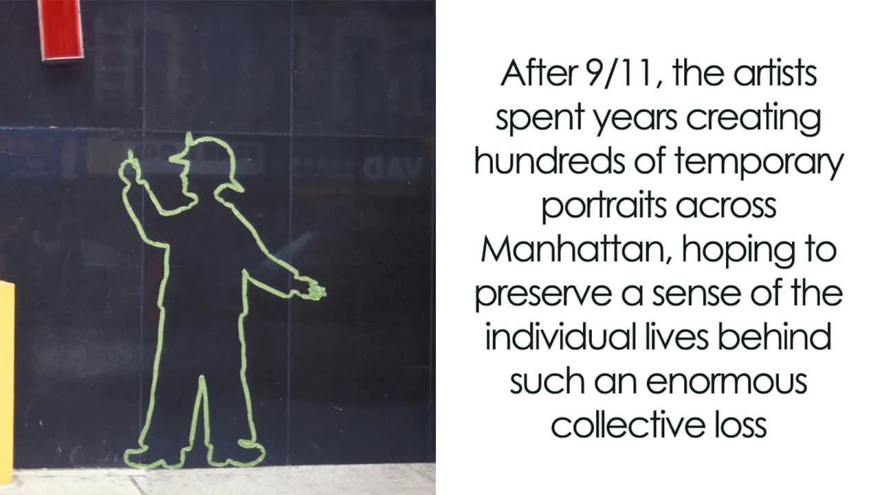 These Artists Created Hundreds Of Tape Portraits Across New York To Honor Those Lost On 9/11