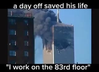 Dude took the day off in 9/11