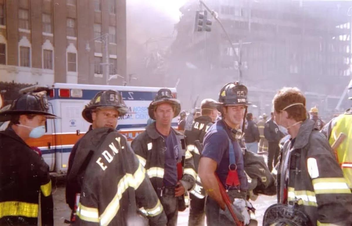 Steve Buscemi, left, among the first responders on 9/11
