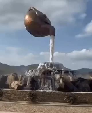 Floating teapot fountain