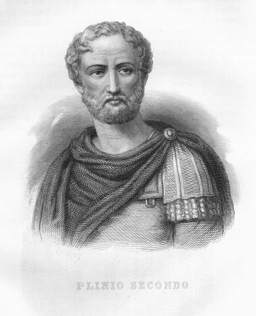 During the 79 AD Eruption of Mt. Vesuvius, Pliny the Elder sailed toward the eruption to rescue survivors from Stabiae. He refused to turn back when the ships were threatened by falling cinders. Pliny