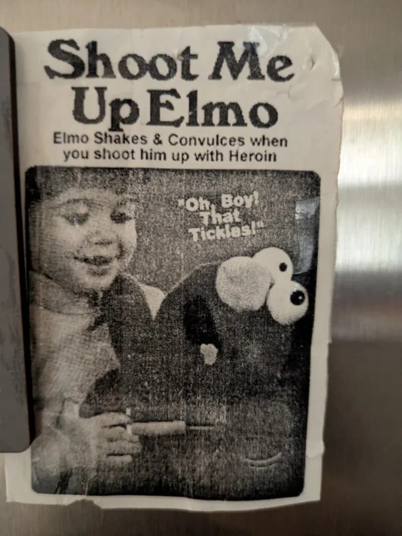 Another unhinged picture on my 45 y.o mom's fridge