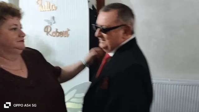 Lost both arms in a train accident years ago. Here I am dancing at my wedding with my wife, who has been my hands and my guardian angel through everything.