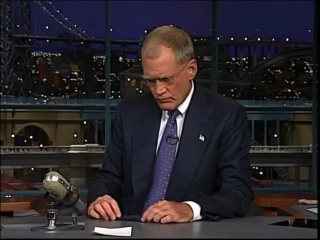 David Letterman’s return on 9/17/2001